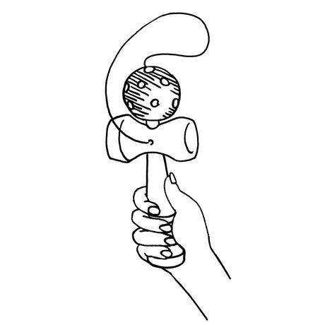 Kendama goki rojo. 17cm. 4+