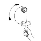 Kendama goki rojo. 17cm. 4+
