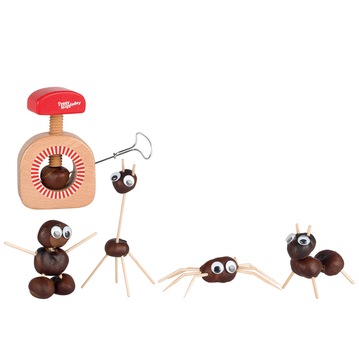Taladro y cascanueces de castaña Goki. 10cm. 3+