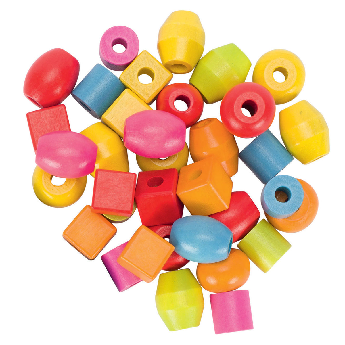 Juego de cuentas de madera Goki, 45 piezas.
