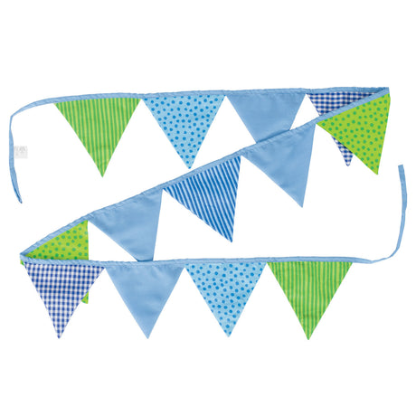 Bandera de algodón Goki línea azul verde