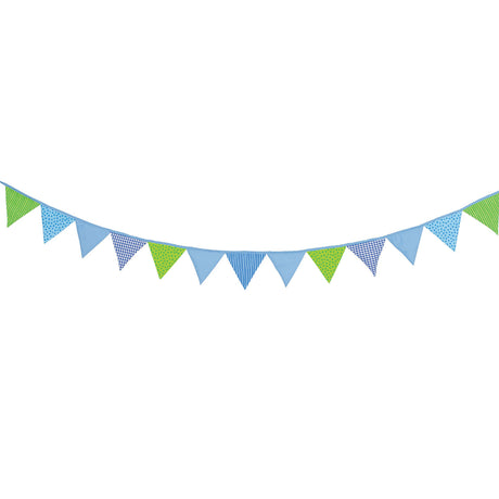 Bandera de algodón Goki línea azul verde