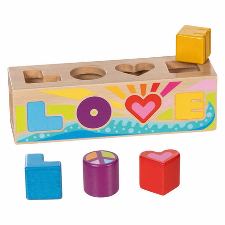 Caja clasificadora de madera Goki, clasificador de formas love