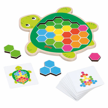 Juego de rompecabezas de tortugas de madera Goki rosy, 41.