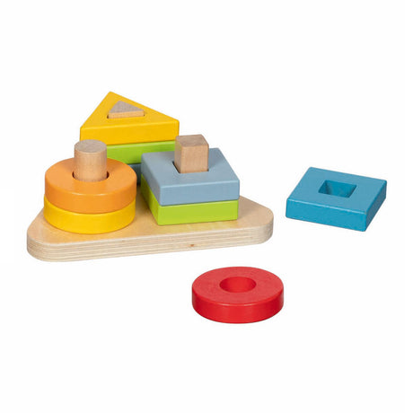 Juego de clasificación triangular de madera Goki.