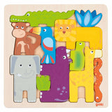 Puzzle de madera Goki safari, 11ud.