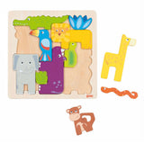 Puzzle de madera Goki safari, 11ud.