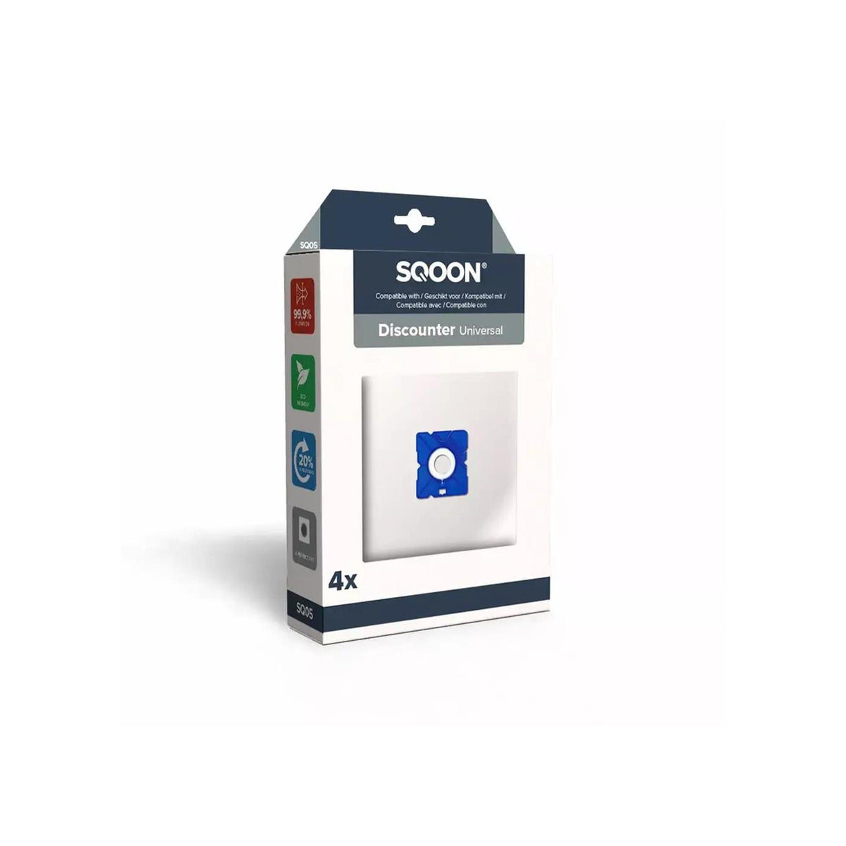 Bolsa descuento para aspiradora Sqoon caja de 4 piezas