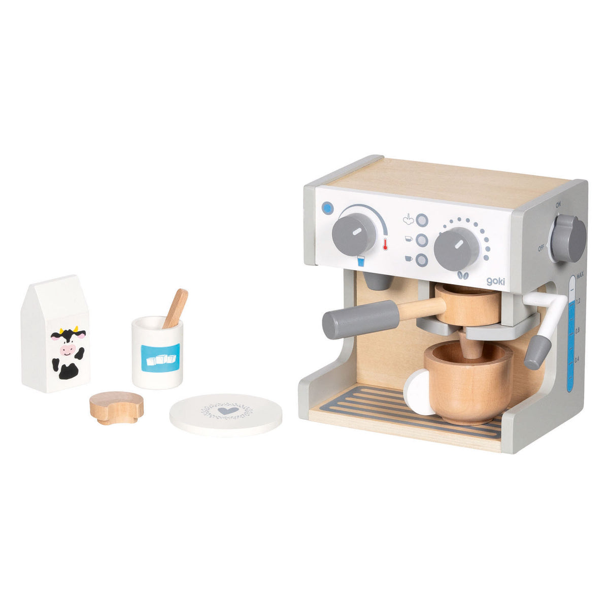 Máquina de café y té de madera Goki - 16 piezas.