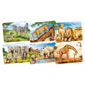 Mini puzzle de Goki animales africanos. 16.5x12x0,