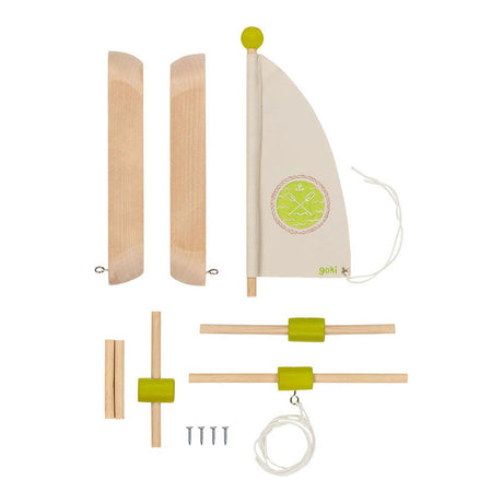 Kit de catamarán de madera Goki, 11dlg.