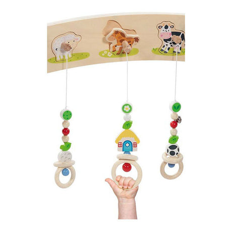 Goki Wooden Baby Gym Animales de granja con sonido