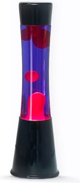Lámpara de lava I-total - lámpara de lava - lámpara de ambiente - 40x11 cm - vidrio aluminio - 30w - violeta con lava rosa - negro - xl2347
