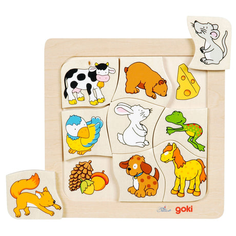 Goki Wooden Jigsaw? ¿Quién come qué?