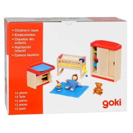 Habitación de bebé Goki para casa de muñecas.