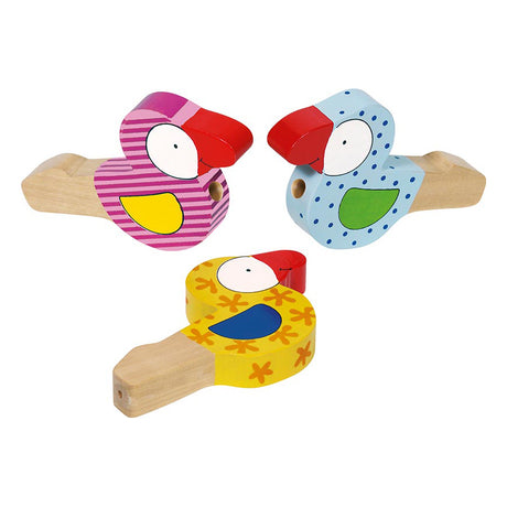Silbato de madera para pájaros Goki