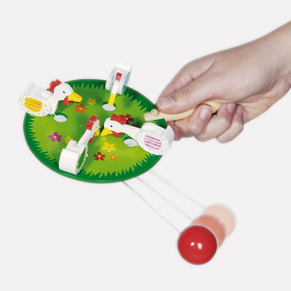 Juego de goki picoteando gallinas