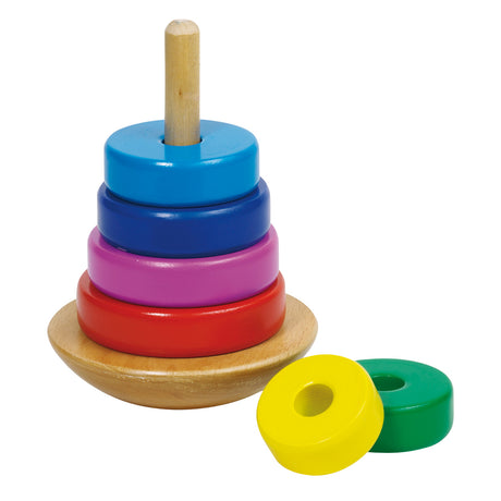 Torre apilable Goki h12cm, 8 piezas, en madera, 2+
