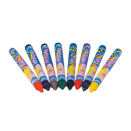 Tiza textil Goki (cera). 9cm. 8 colores. 3+