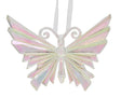 Decoris Colgante navideño mariposa plástico transparente iridiscente 3x14,2x11cm