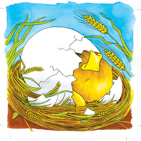 Puzzle de capas de madera Goki - pollo