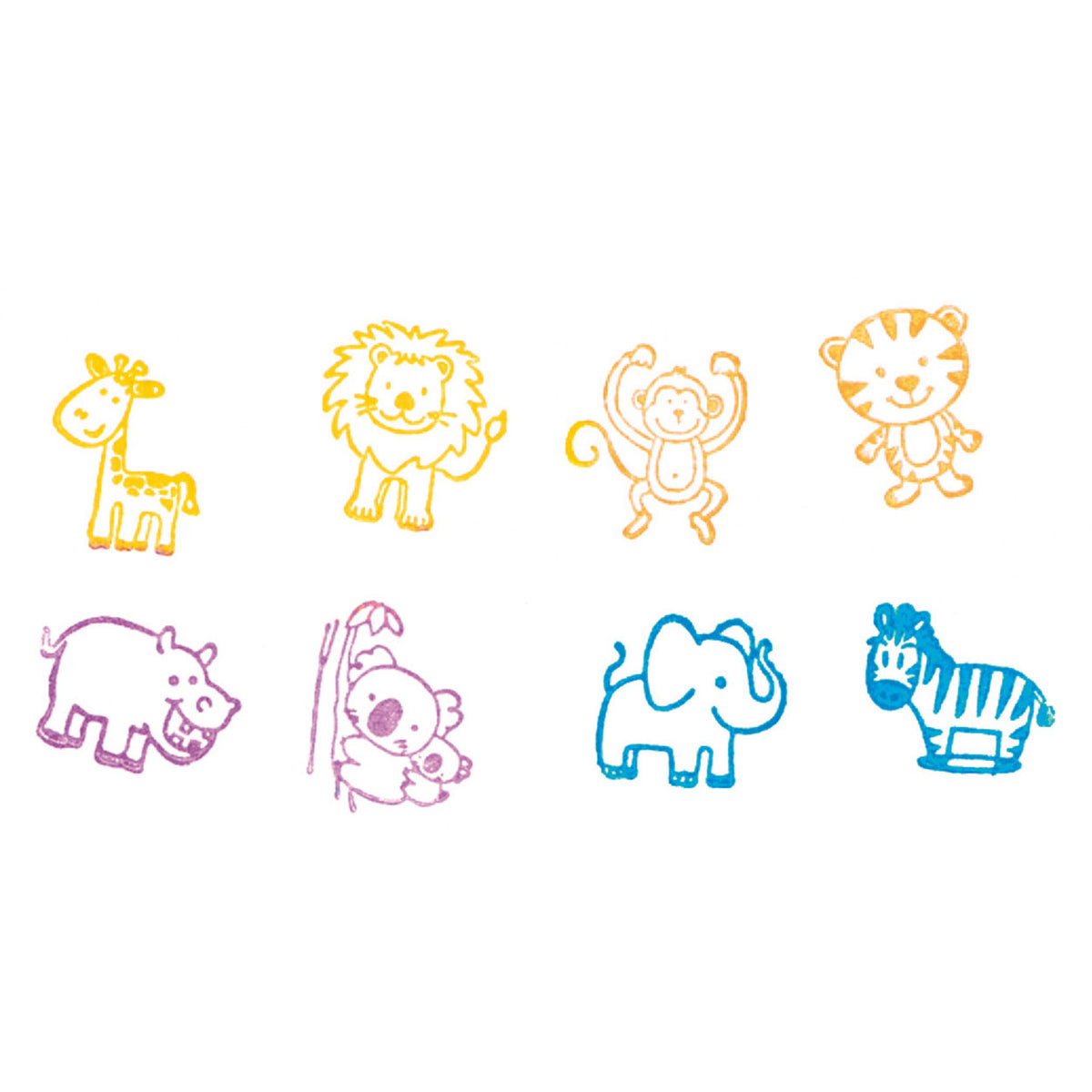 Set de sellos de madera Goki - animales salvajes