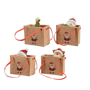Decoris Figura navideña en bolsa terracota 4x3,2x6,5cm 4 surtidos