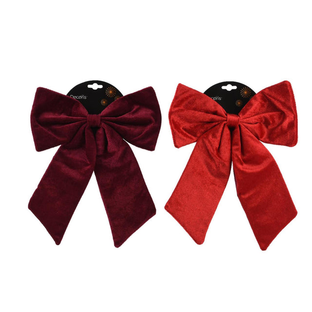 Decoris lazo rojo burdeos 30x35cm 2 surtidos
