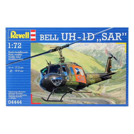 Revell model kit vehículos militares - 04444 bell uh-1d - plástico sar - 1:72 - fabricación de modelos