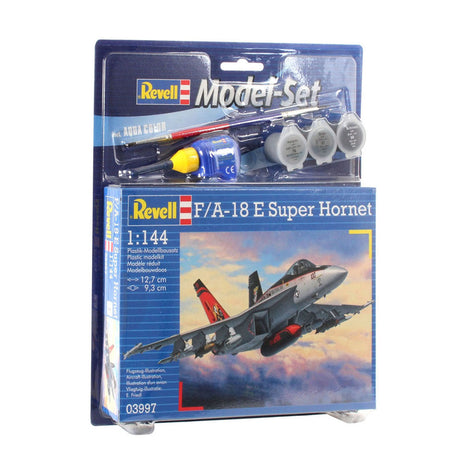 Revell set de maquetas del avión f a-18e super hornet - incl. colores de pintura basicos