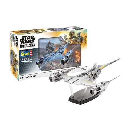 Revell model kit star wars - n1 starfighter the mandalorian 1:24 - 77 piezas.