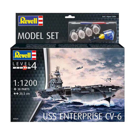Maqueta Revell - uss company cv-6 1:1200 - 38 piezas.