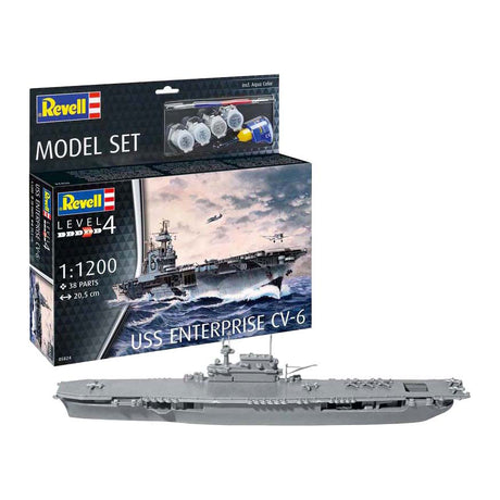 Maqueta Revell - uss company cv-6 1:1200 - 38 piezas.