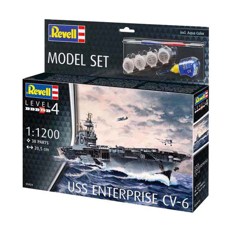 Maqueta Revell - uss company cv-6 1:1200 - 38 piezas.