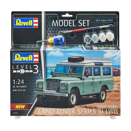 Maqueta Revell - land rover serie iii lwb (s. wagon) 1:24 - 184pzs. - incl. colores de pintura basicos