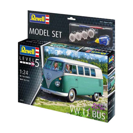 Maqueta Revell - autobús vw t1 1:24 - 146 piezas. - incl. colores de pintura basicos