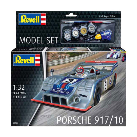 Maqueta Revell - Porsche 917 1:32 - 64 piezas - incl. colores básicos de pintura color aguamarina