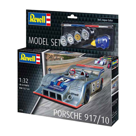 Maqueta Revell - Porsche 917 1:32 - 64 piezas - incl. colores básicos de pintura color aguamarina