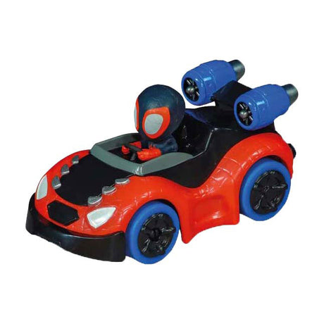Carrera primer giro coche de carreras spiderman - 1:50