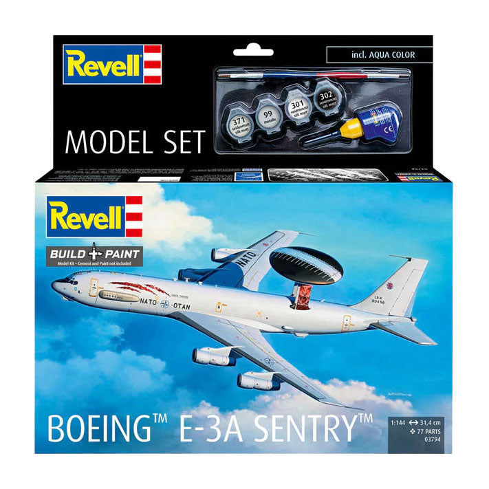 Maqueta Revell set de maquetas boeing e-3a 1:144 - 77uds.