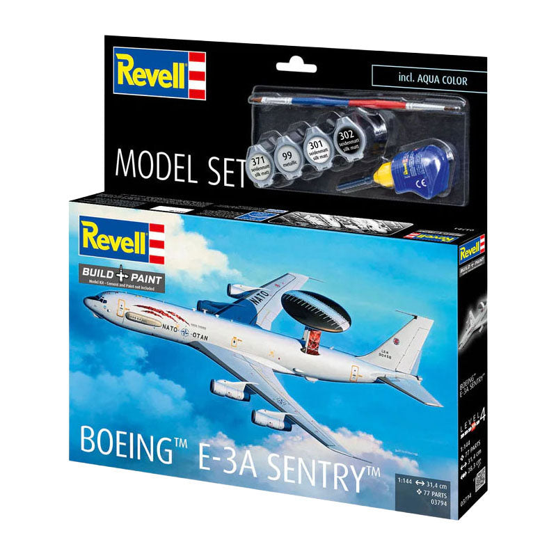 Maqueta Revell set de maquetas boeing e-3a 1:144 - 77uds.