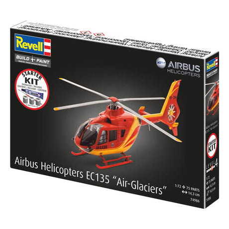 Revell modelbouwpakket starter kit airbus helicopters ec135 air-glaciers 1:72 - 75dlg.