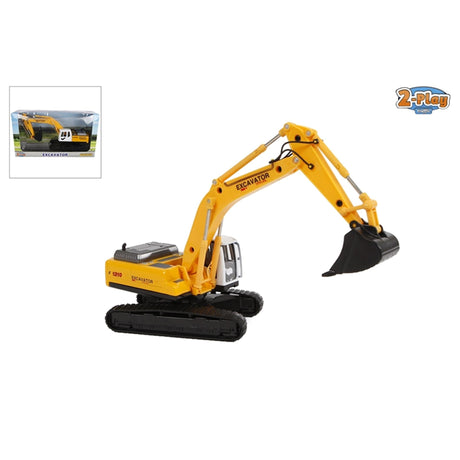 Excavadora miniatura 2 juegos 22 cm amarilla