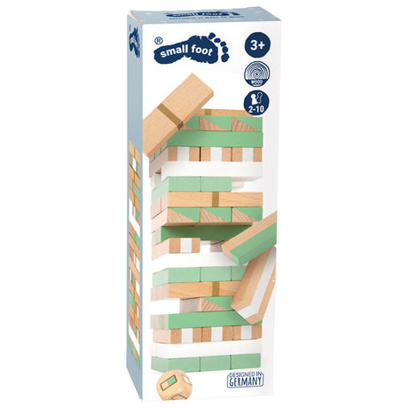 Small foot - juego de torre tambaleante de madera edición dorada