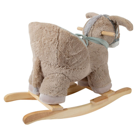 Pie pequeño - burro de madera con silla
