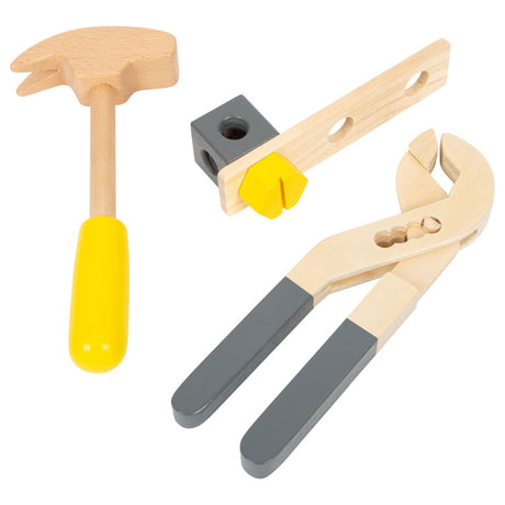 Pie pequeño - Toolmbox de madera 2in1, 28dlg.