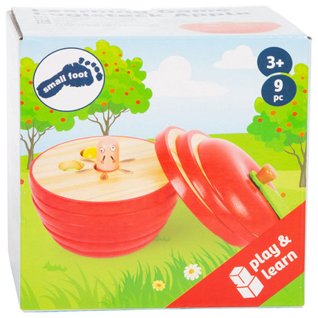Small foot - juego de apilar de madera manzana