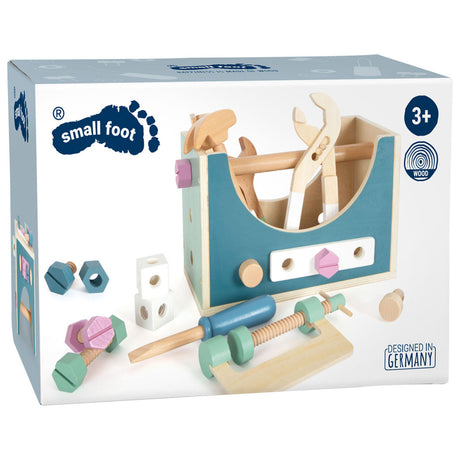 Pie pequeño - caja de herramientas de madera nordic 2in1, 28dlg.