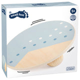 Pie pequeño - almacenamiento de balance de madera azul