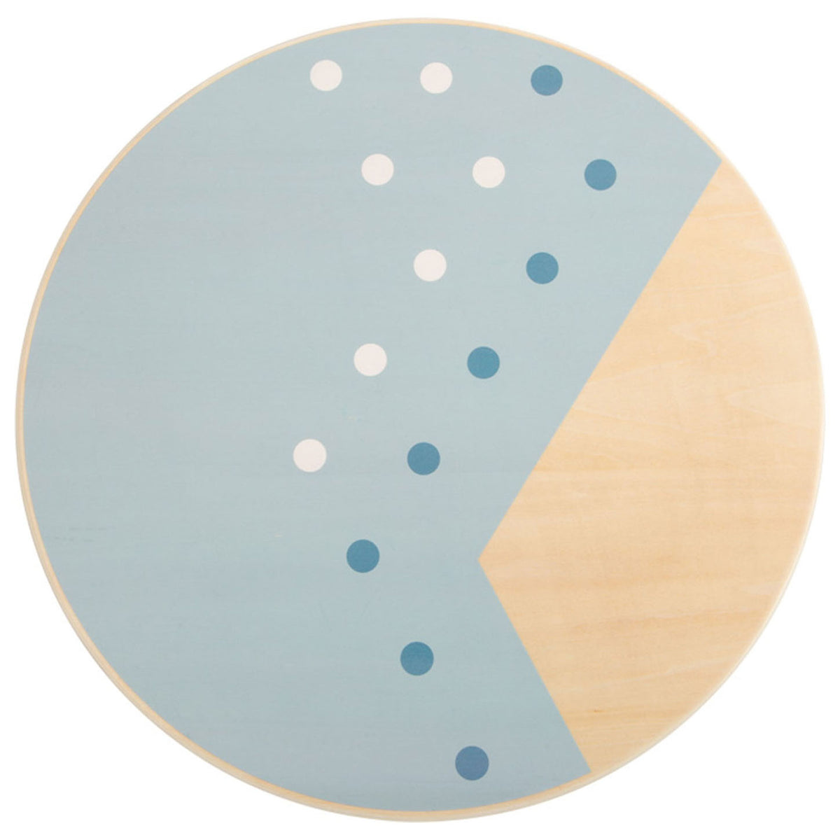 Pie pequeño - almacenamiento de balance de madera azul